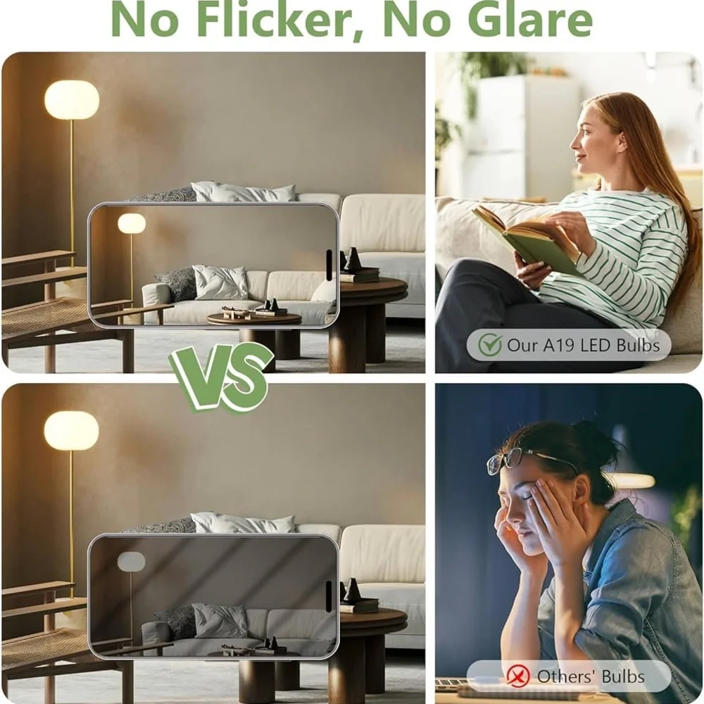 Warm White LED Light Bulbs - Pack of 4